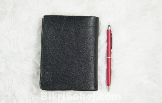 Genuine Leather Wallet with Pen